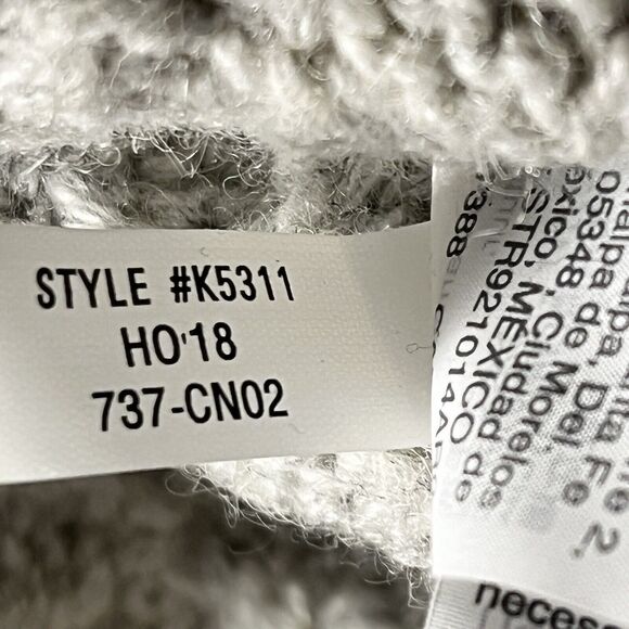 J. Crew Cable Knit Sweater womens small Ezra Pom-Pom lambs wool blend - Picture 6 of 7